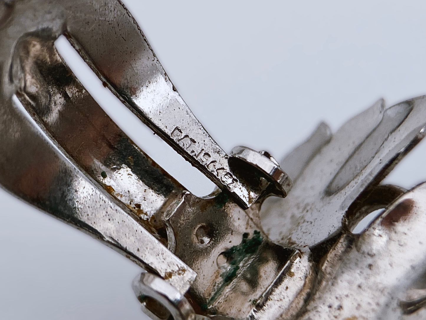 Retro “Charles Reis” sidabro auskarai klipsai