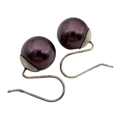 Sidabro ir perlų auskarai