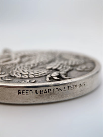 “Reed & Barton“ sidabro medalionas / veidrodėlis