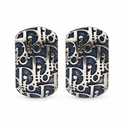 „Christian Dior“ auskarai klipsai su „Trotter“ monogramos raštu