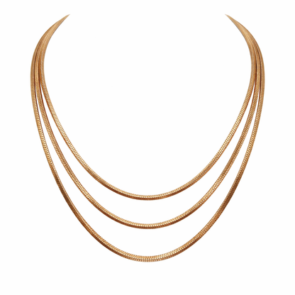 Retro “Forstner” gold-plated necklace