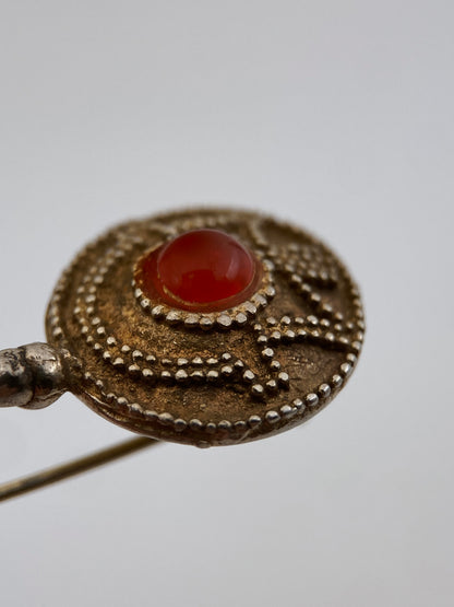 Sidabro auskarai su karneolio akmenukais