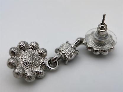 Apyrankė ir auskarai su stiklo kristalais