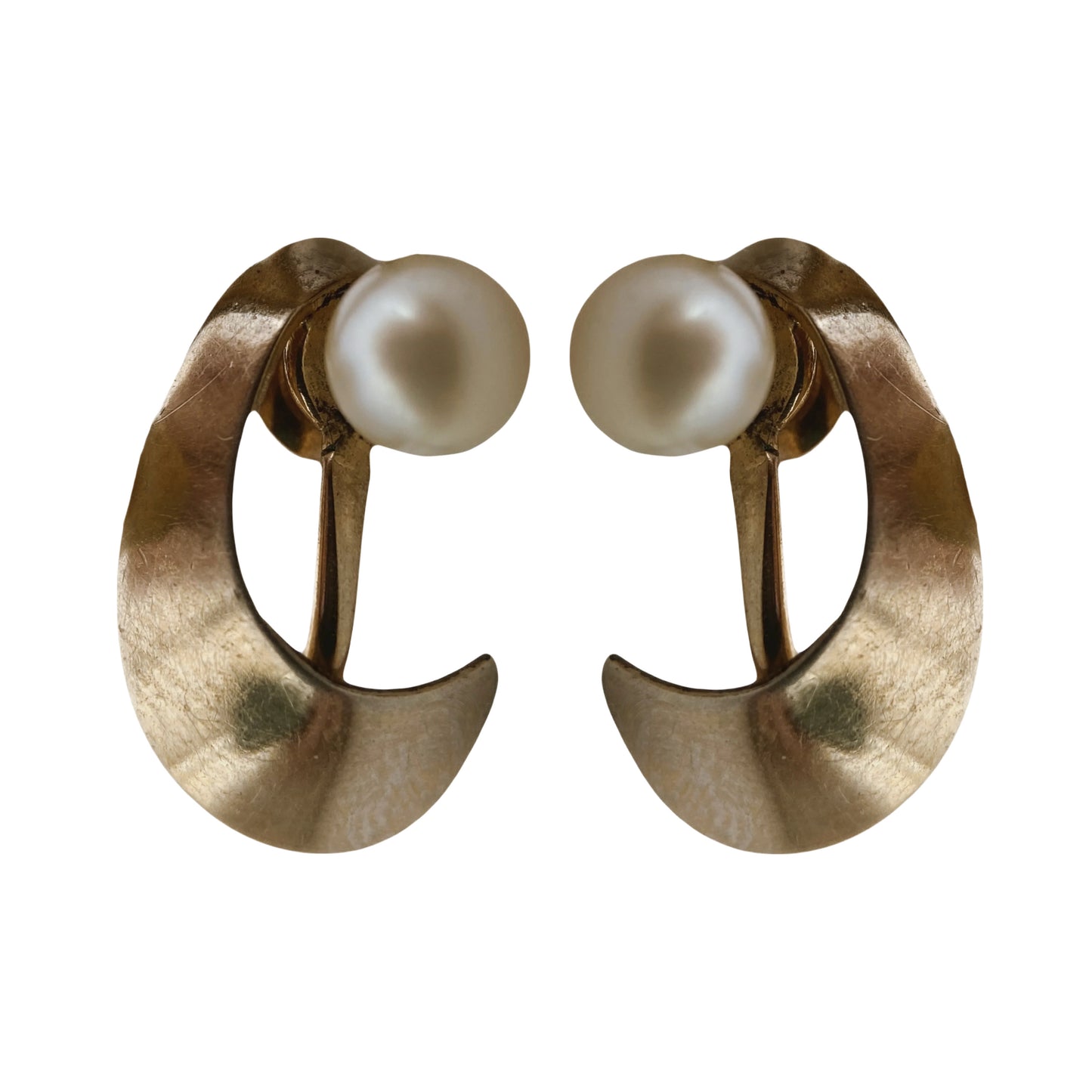 Retro Van Dell gold-plated earrings with screw closure