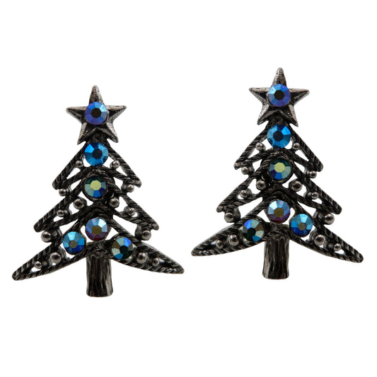 Klipsai su Aurora Borealis kristalais 