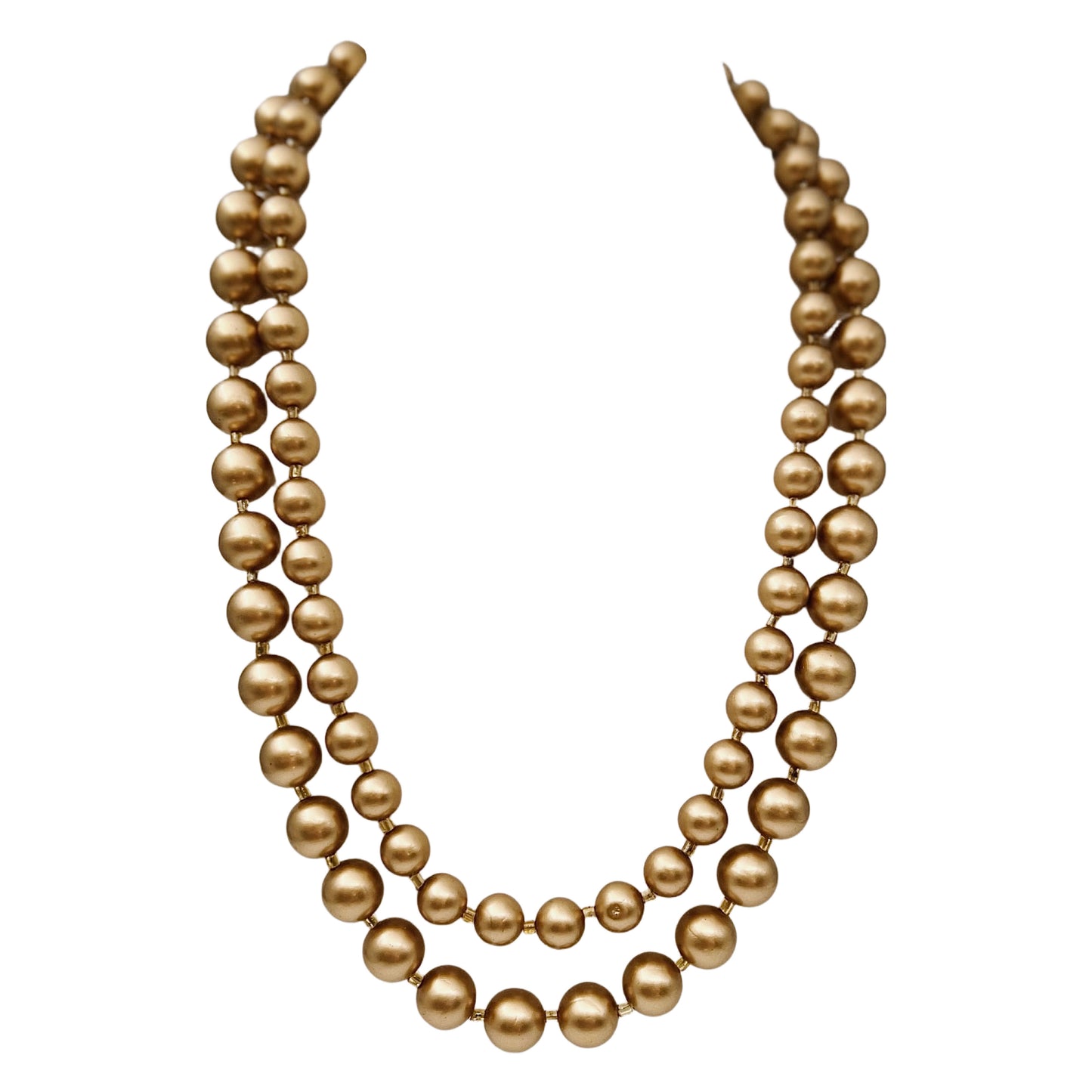 Satininio paviršiaus karoliukų vėrinys