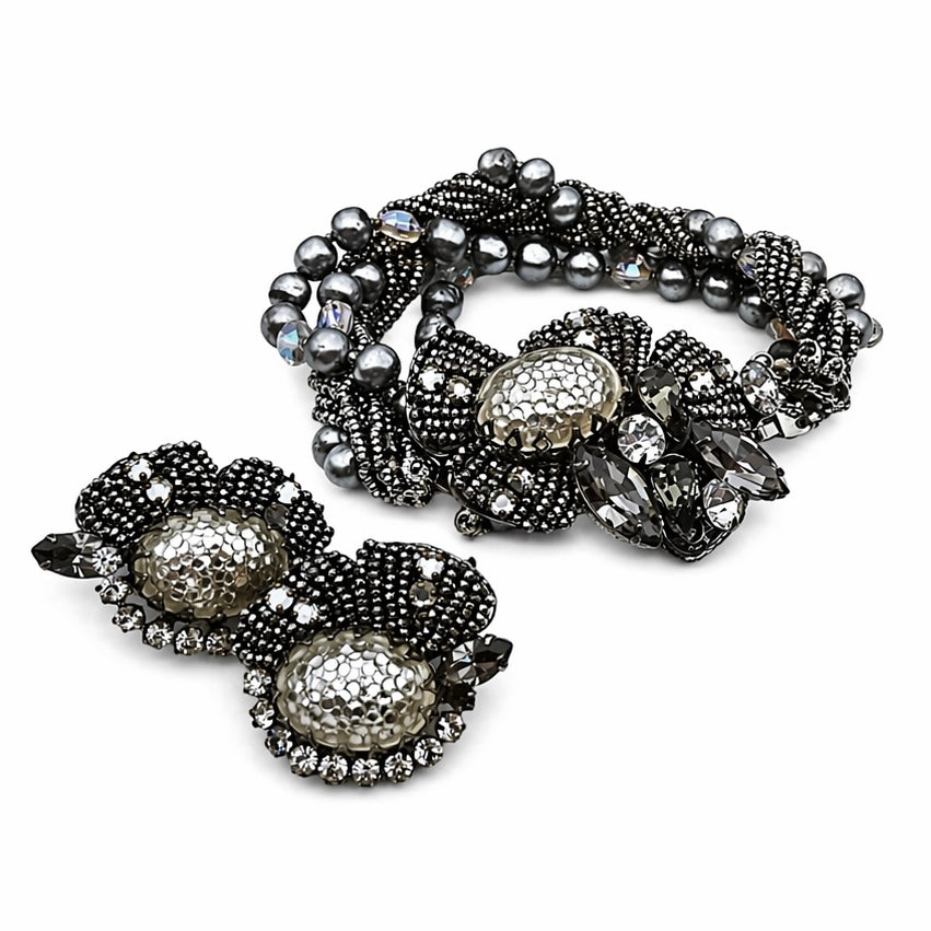Retro "Original by Robert" bracelet and clip-on earrings