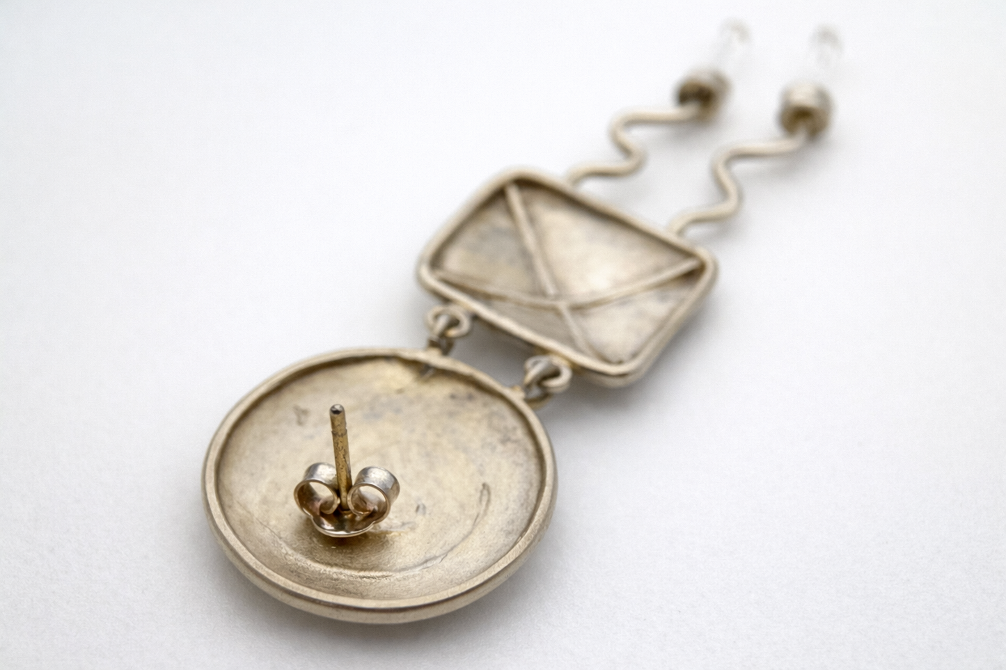 “Meryl Waitz” sidabro ir stiklo auskarai