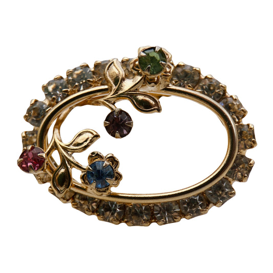 Vintažinė sagė su kristalais