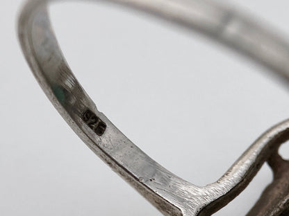 Art Deco sidabro žiedas