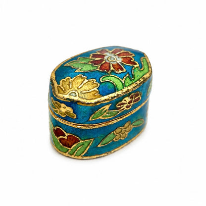 Miniatiūrinė vintažinė “cloisonné” emalio dėžutė