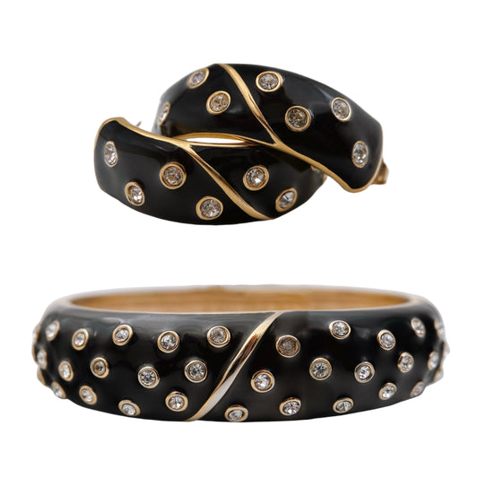 “Daniel Swarovski” apyrankės ir auskarų komplektas