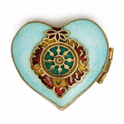 Miniatiūrinė vintažinė “cloisonné” emalio dėžutė
