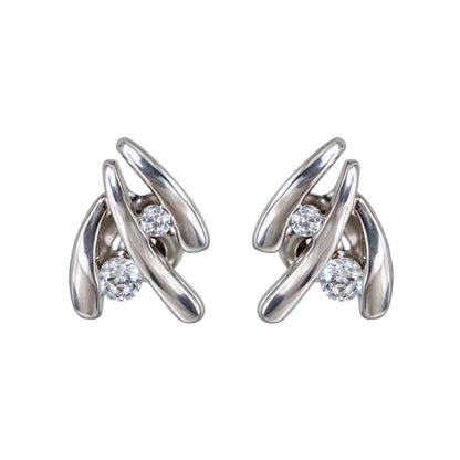 Sidabro auskarai su cirkoniais