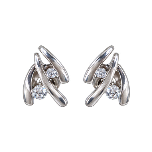 Sidabro auskarai su cirkoniais