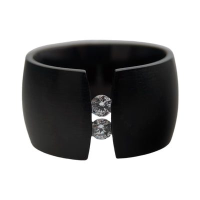 Plieno žiedas su kristalais