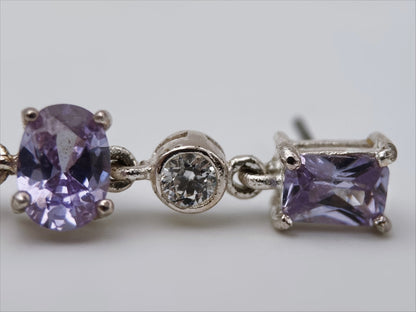 Auskarai su stiklo kristalais