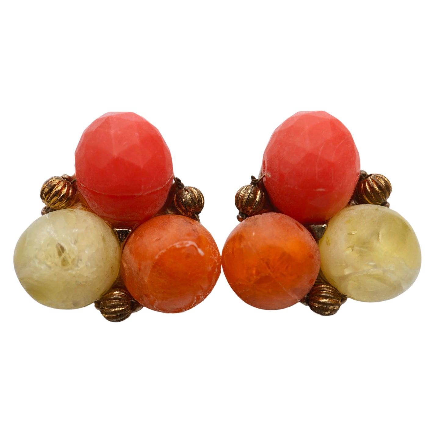 Auskarai klipsai su liucitu