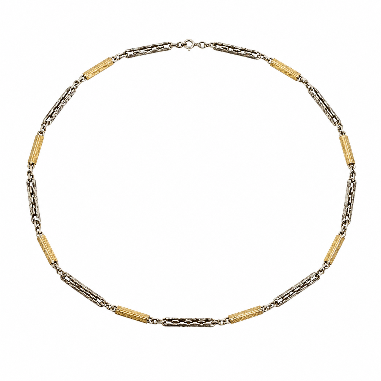 “Forstner” 14K auksu dengta Art Deco grandinėlė