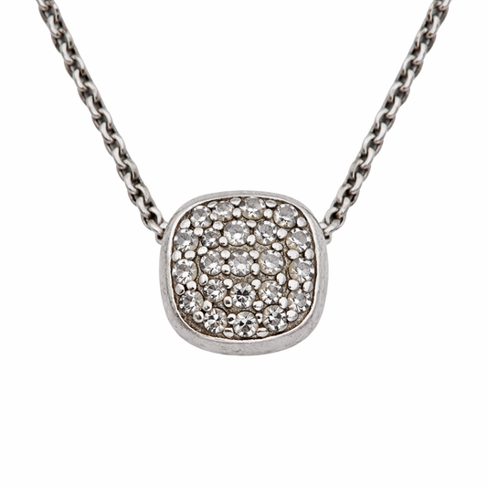Fossil silver necklace