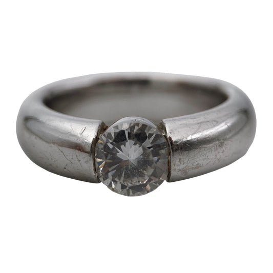 Sidabro žiedas su kristalu