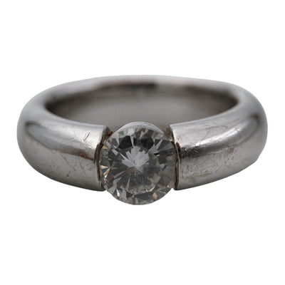 Sidabro žiedas su kristalu