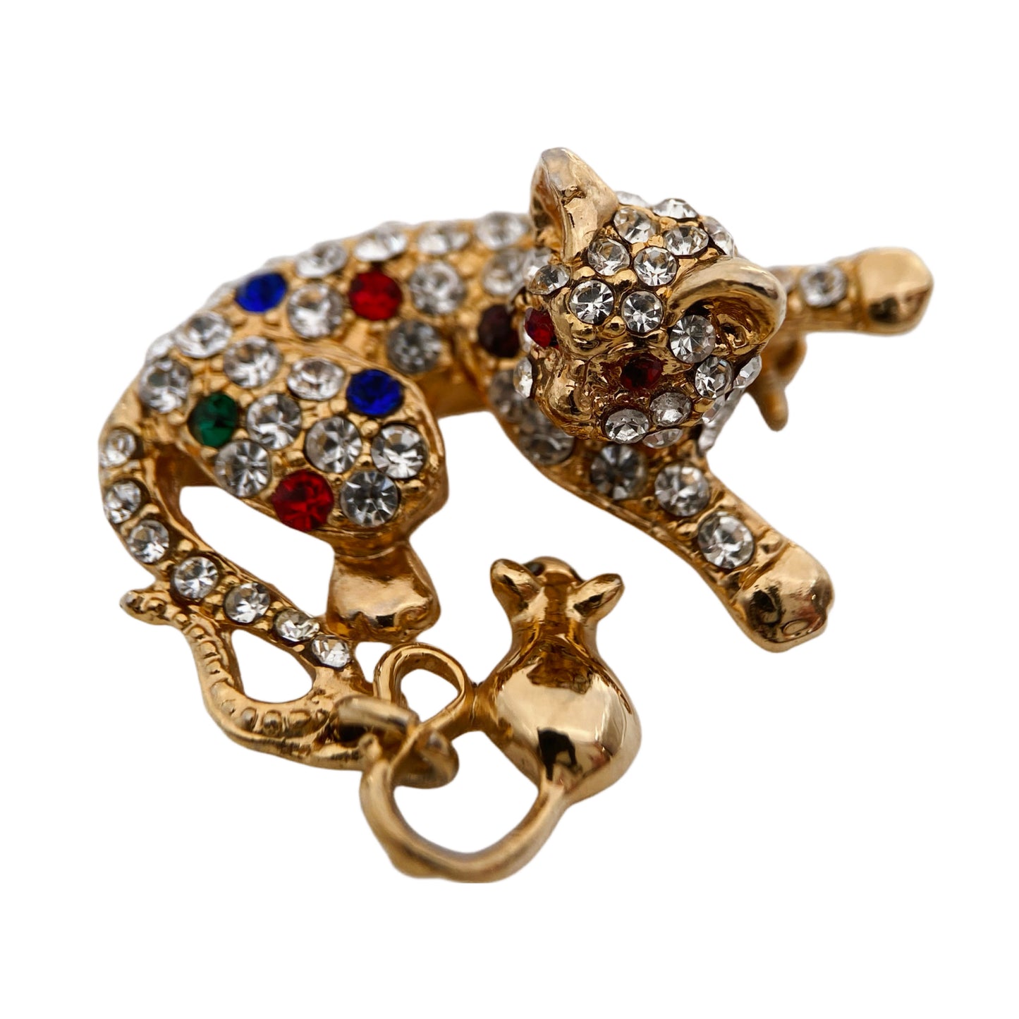 Vintažinė sagė su kristalais