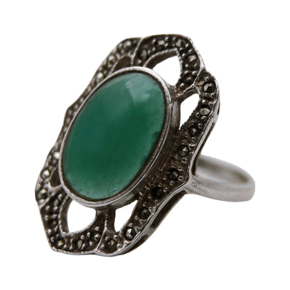 Art Deco sidabro žiedas