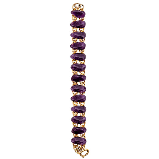 Bracelet with amethysts