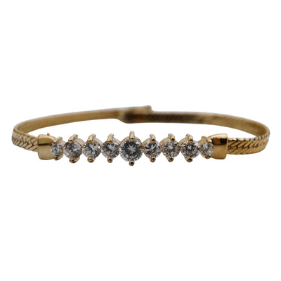 Paauksuota apyrankė su kristalais