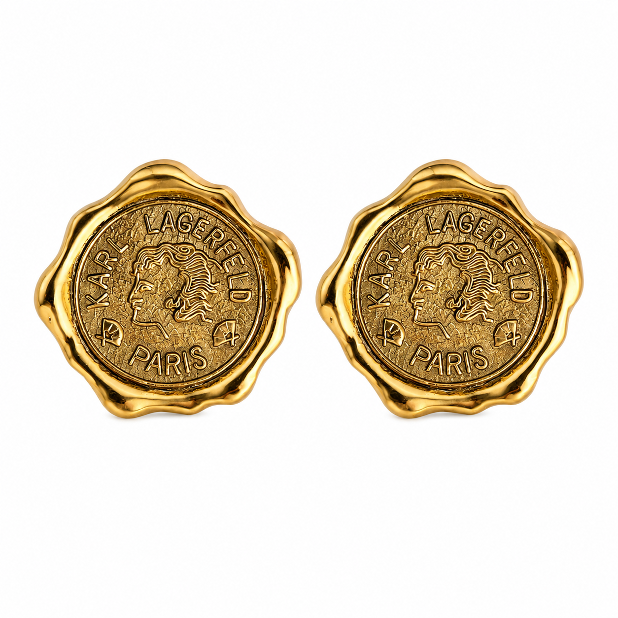 “Karl Lagerfeld” clip-on earrings