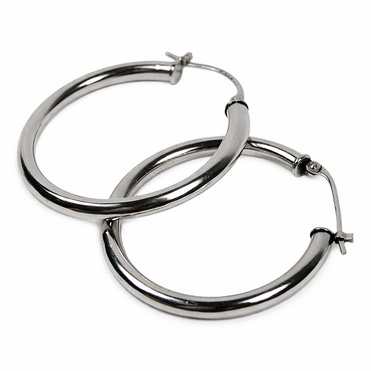 Balto aukso auskarai