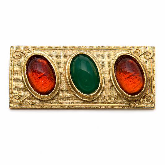 Vintažinė prancūziška Art Deco stilaus sagė