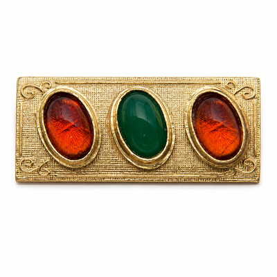 Vintažinė prancūziška Art Deco stilaus sagė