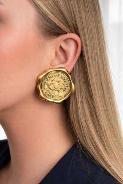 “Karl Lagerfeld” clip-on earrings