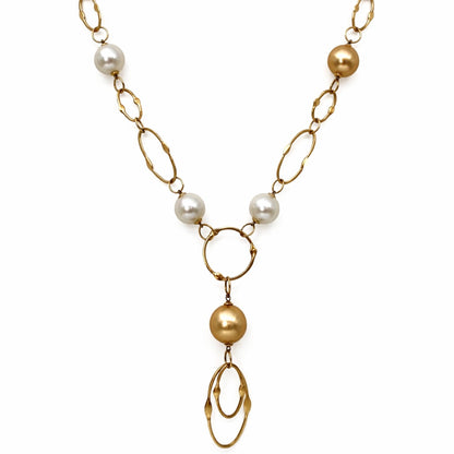 “Majorica” gold-plated necklace