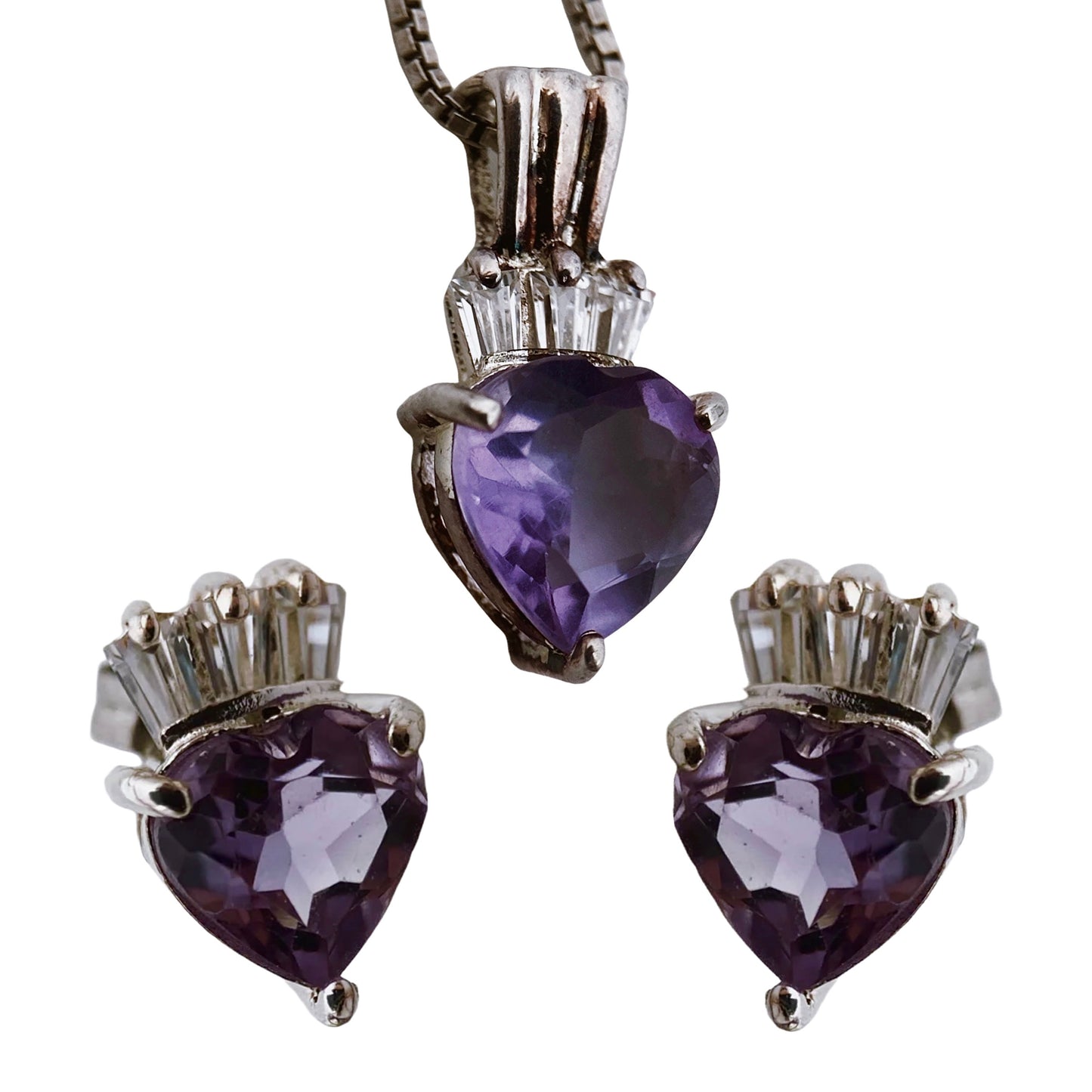 Sidabro vėrinys ir auskarai