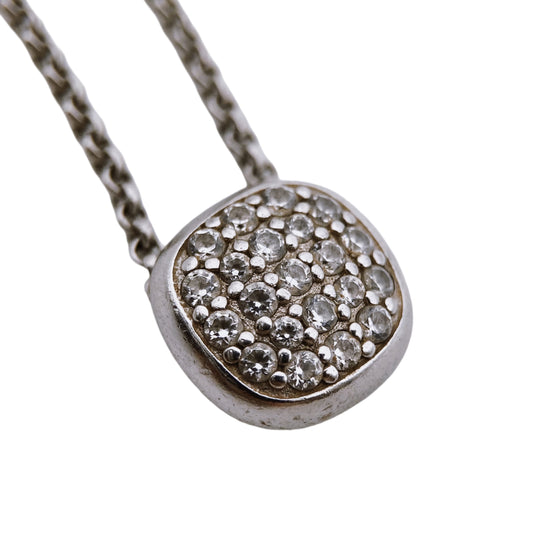 Fossil silver necklace