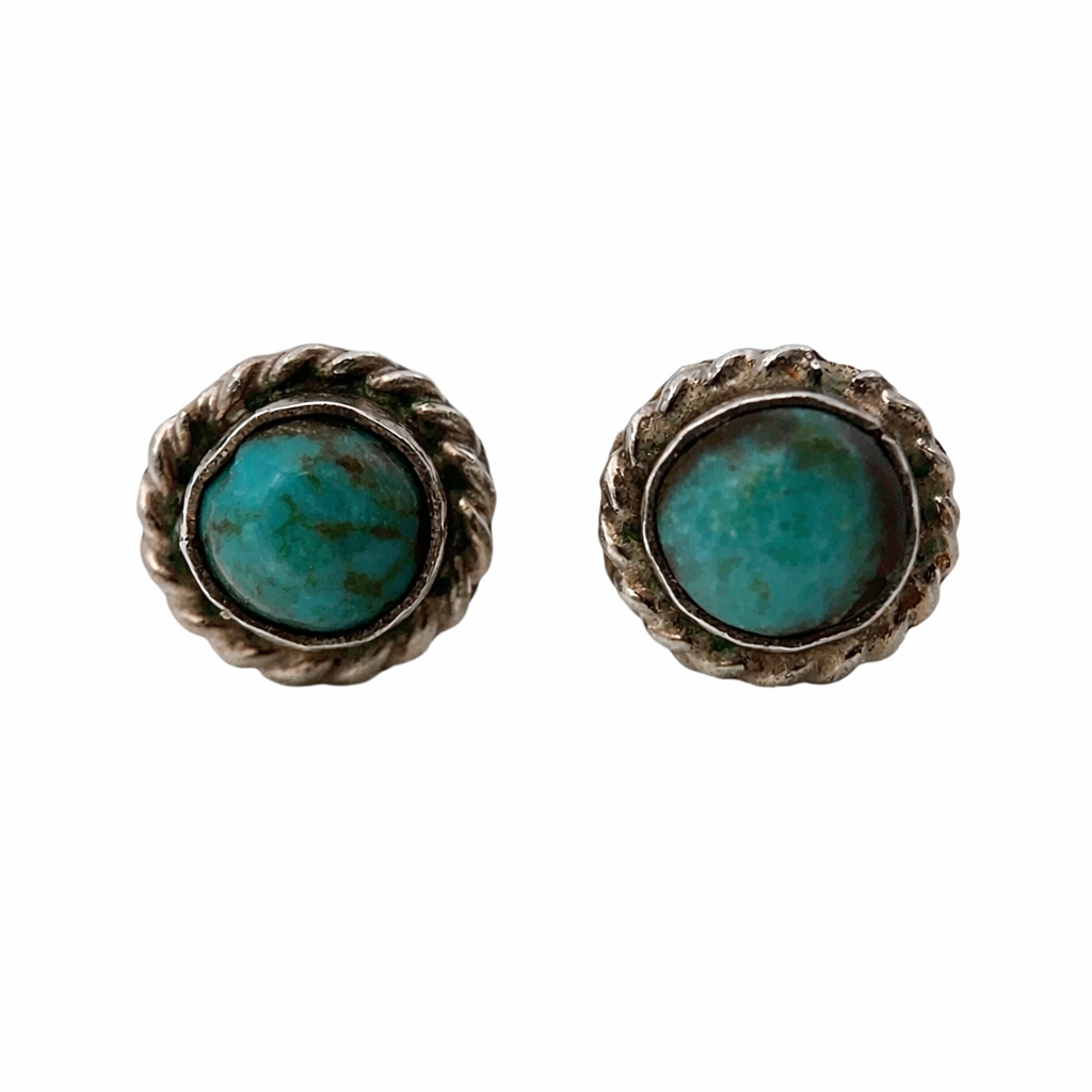 Sidabro ir turkio auskarai