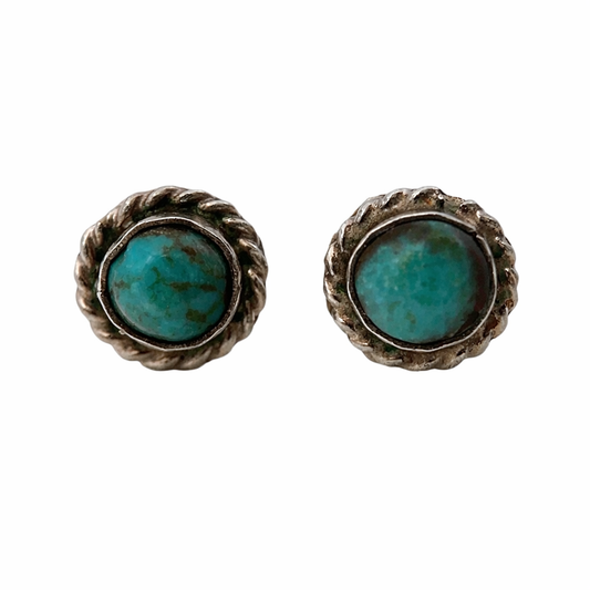 Sidabro ir turkio auskarai