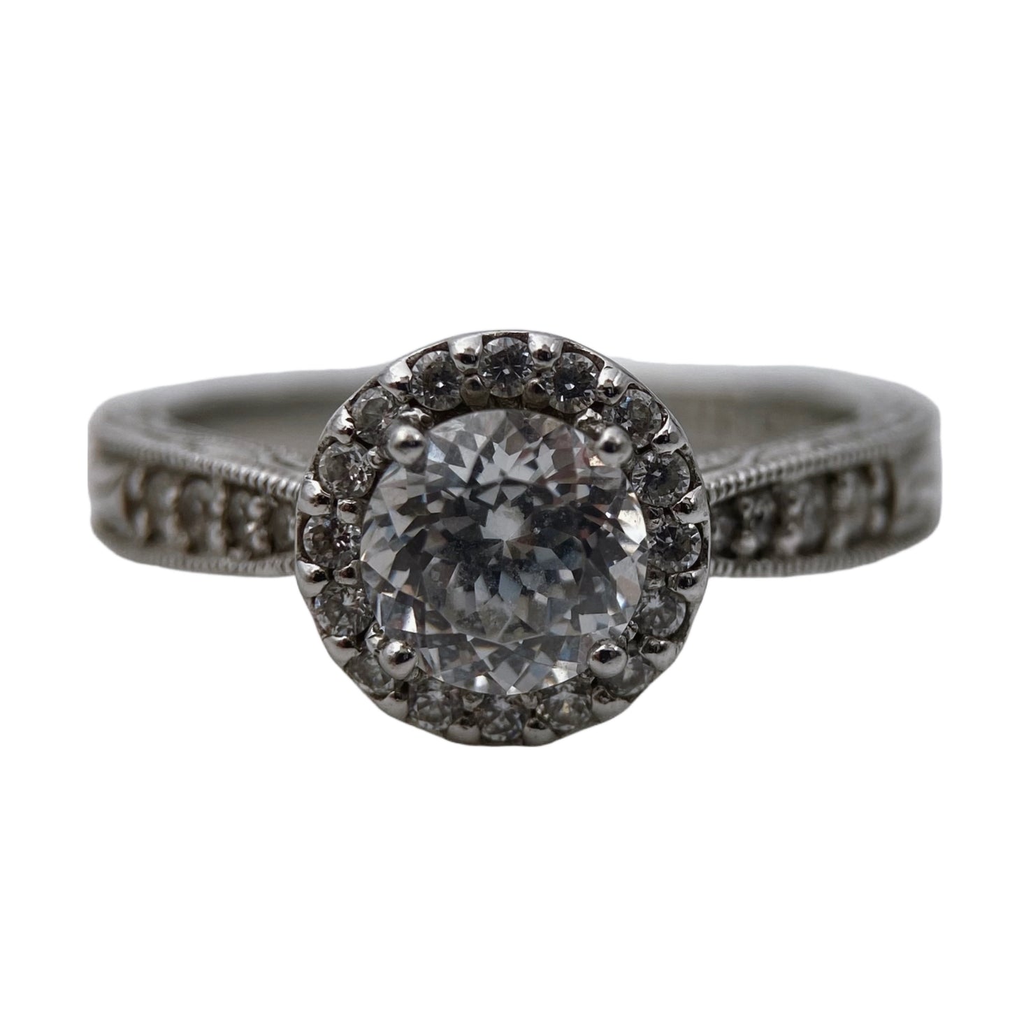 "Tacori" sidabro žiedas su cirkoniu