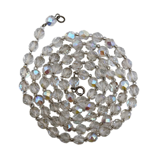 Retro vėrinys su Aurora Borealis stiklo karoliukais