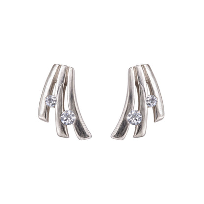 Sidabro auskarai su cirkoniais