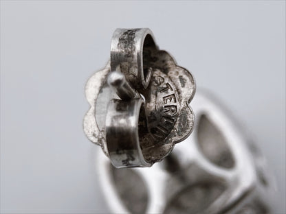 Sidabro auskarai su deimantukais