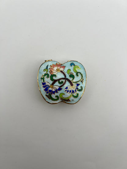 Vintažinė “cloisonné” emalio dėžutė