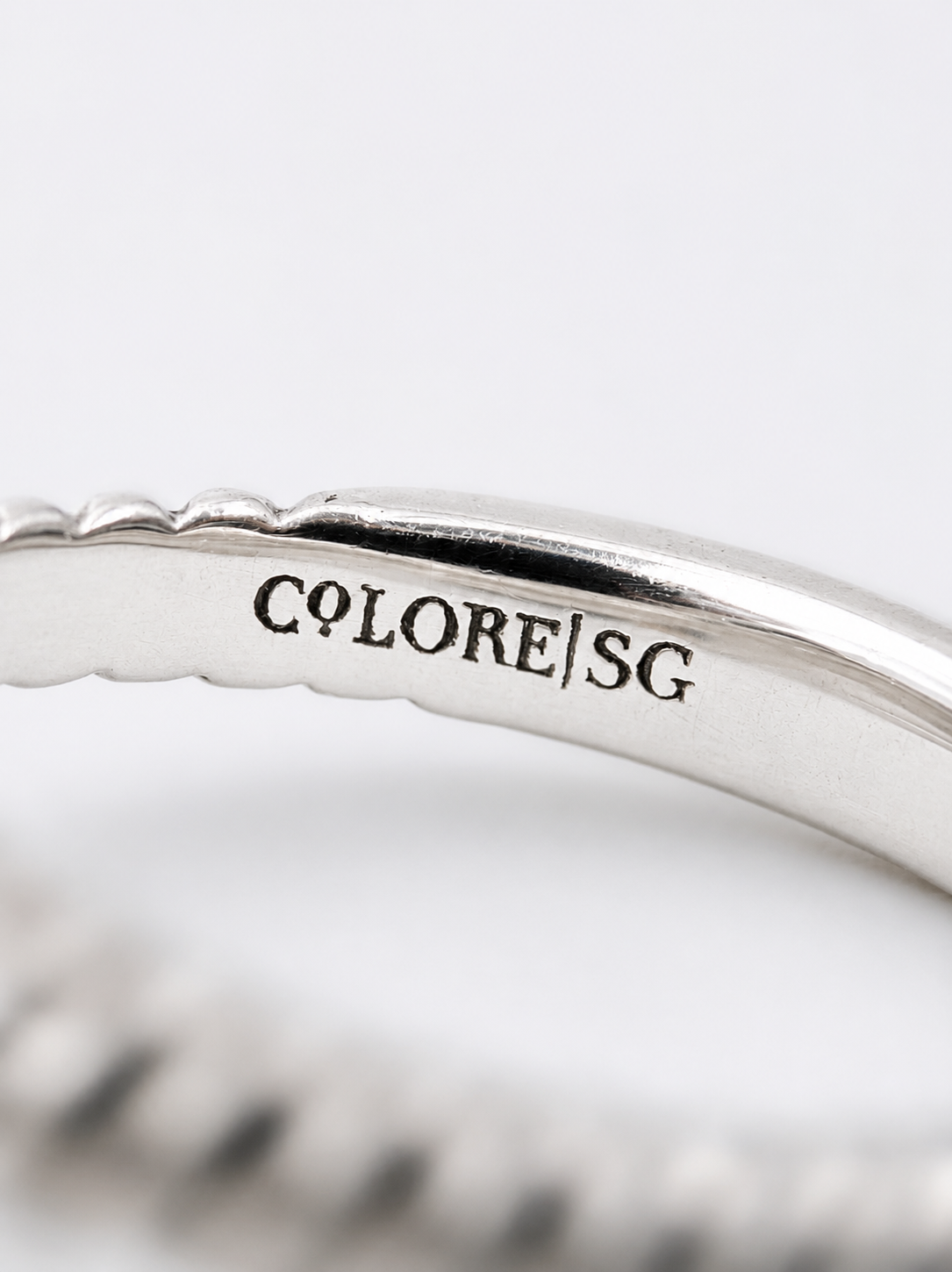 “Colore | SG” silver and gold ring