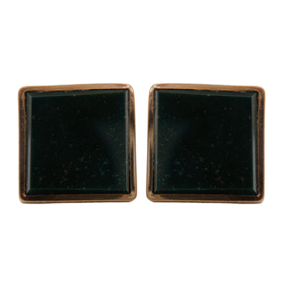 Art Deco paauksuoti auskarai su sraigtiniu užsegimu