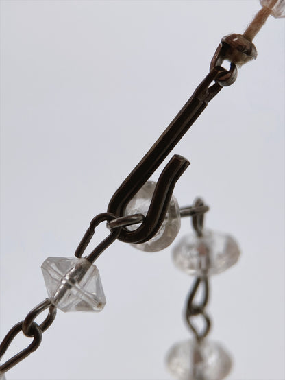 Retro vėrinys su Aurora Borealis stiklo karoliukais