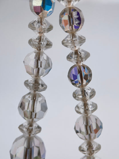 Retro vėrinys su Aurora Borealis stiklo karoliukais