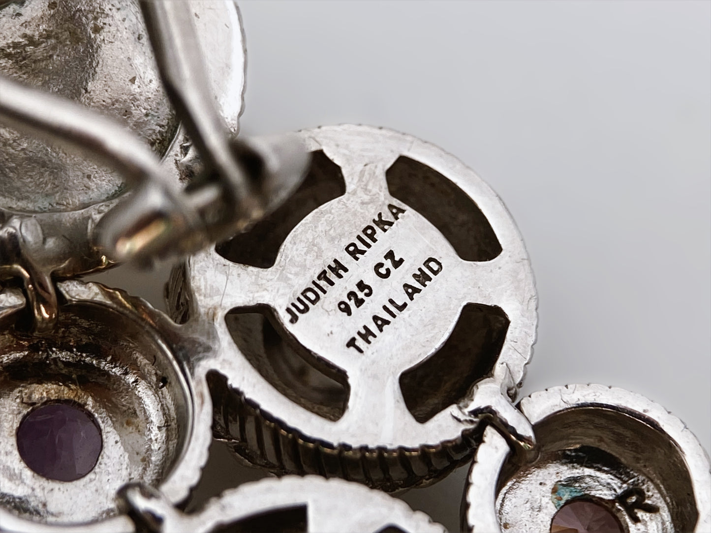 “Judith Ripka” sidabro auskarai klipsai